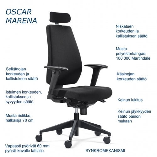 Oscar Marena työtuoli - Suomen Kalustekeskus