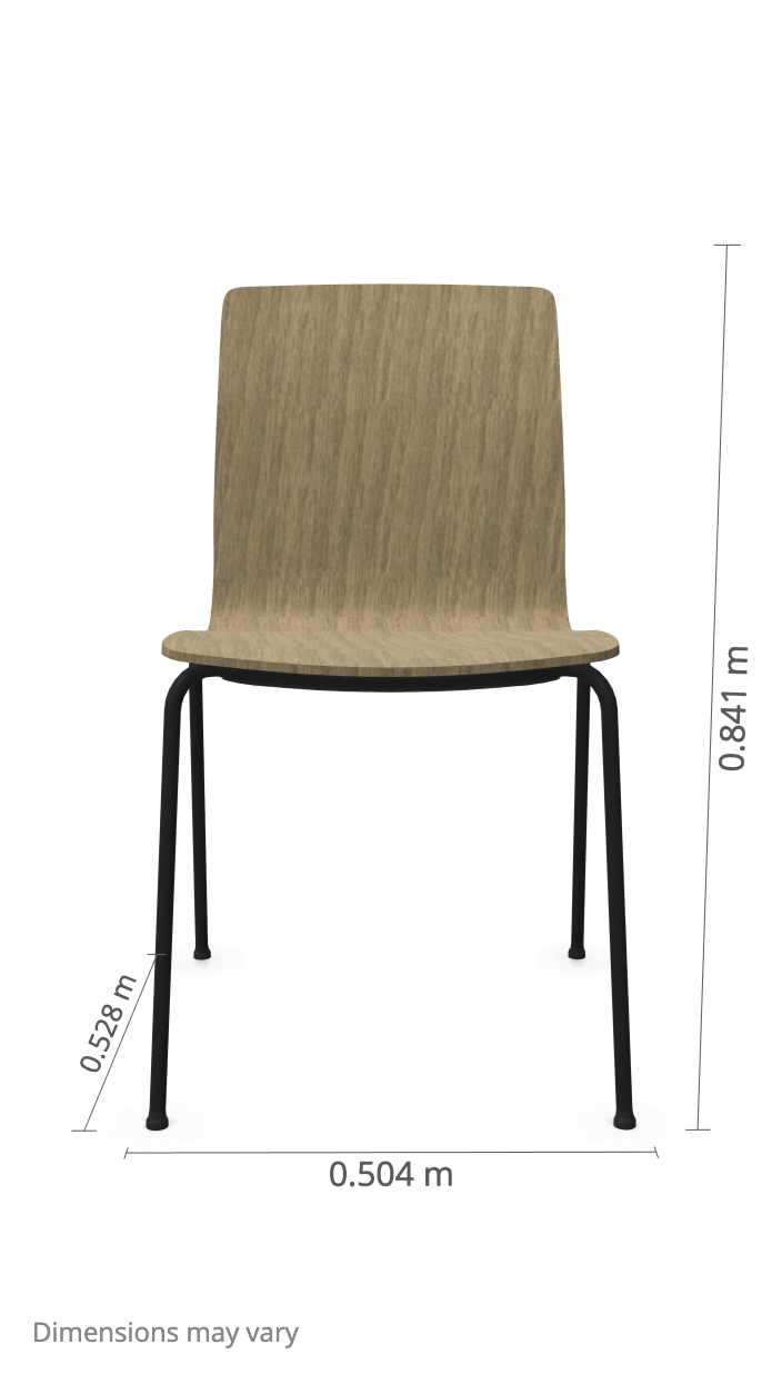 Profim COM tuoli, musta runko, tammi istuin - Suomen Kalustekeskus