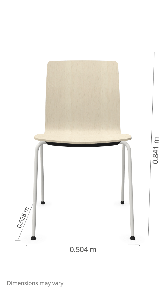 Profim COM tuoli, valkoinen runko, vaalea istuin - Suomen Kalustekeskus