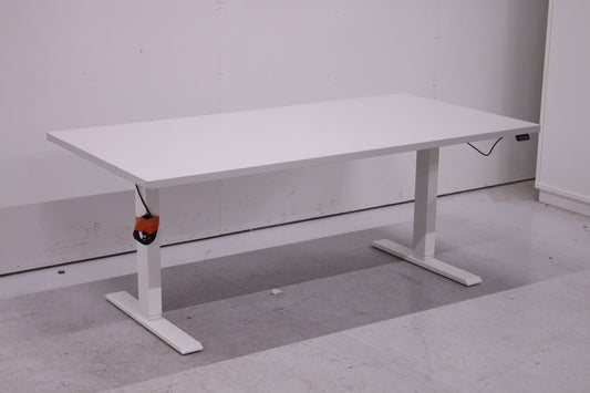 Basic sähköpöytä, valkoinen (Eri kansi kokoja 100-140 cm)