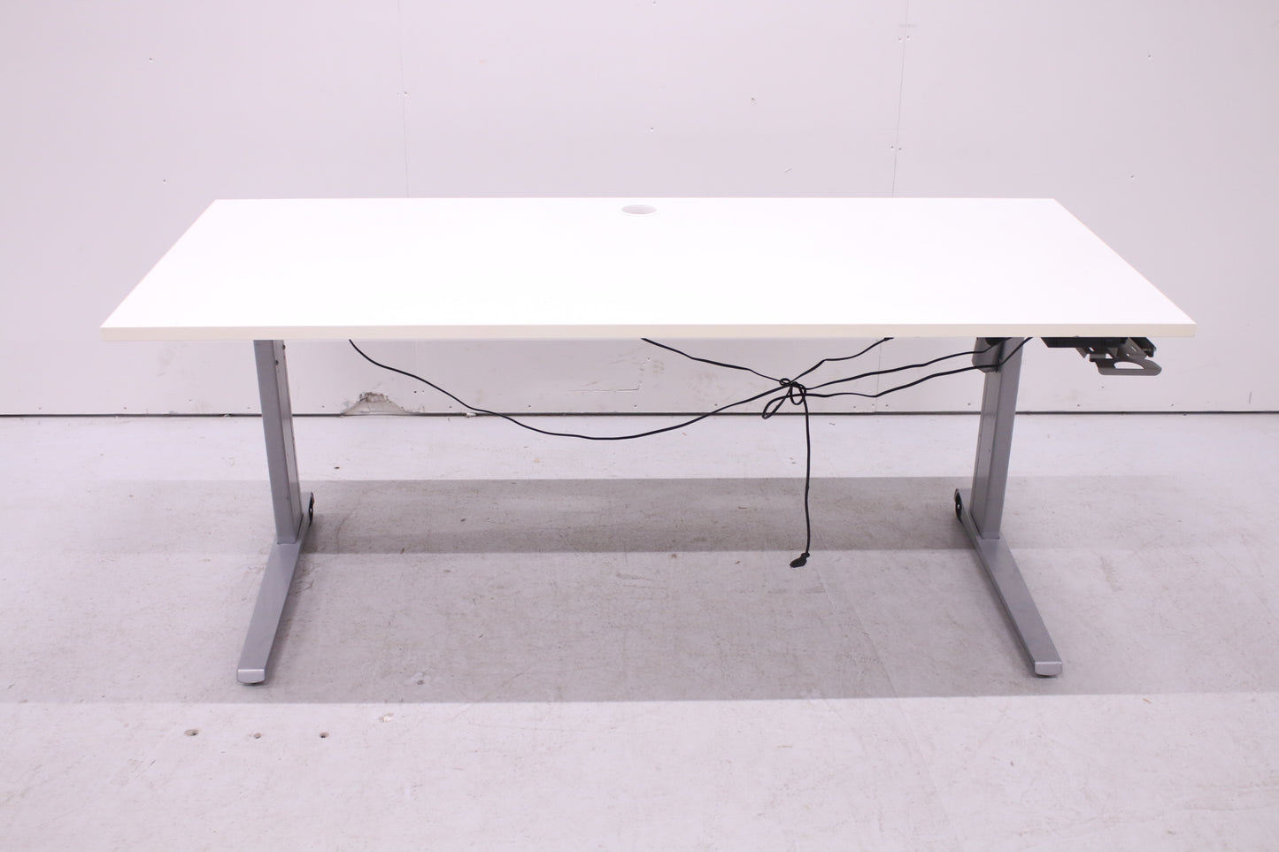 Sähköpöytä 180x80, harmaa / valkoinen