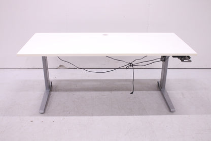 Sähköpöytä 180x80, harmaa / valkoinen