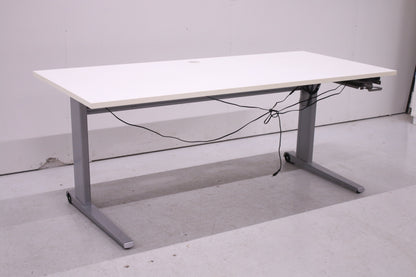 Sähköpöytä 180x80, harmaa / valkoinen