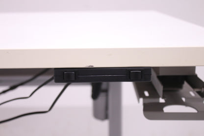 Sähköpöytä 180x80, harmaa / valkoinen