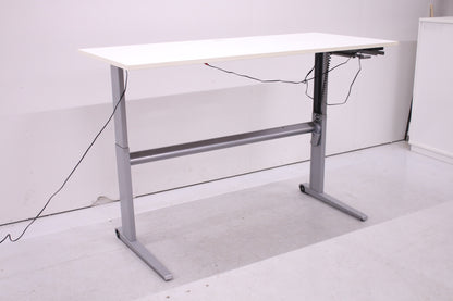 Sähköpöytä 180x80, harmaa / valkoinen