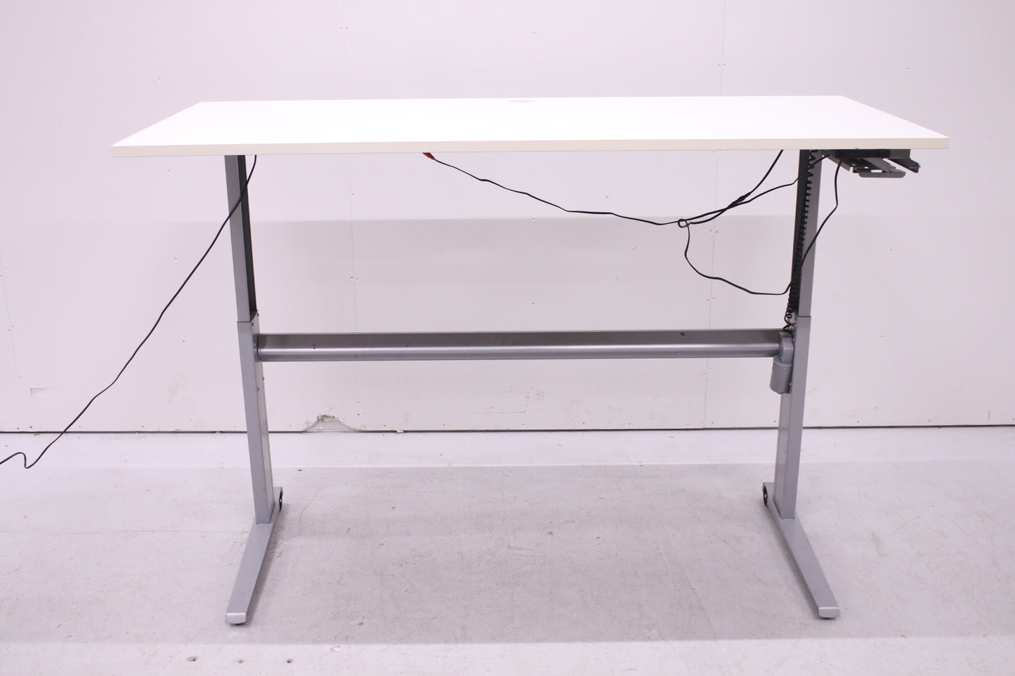 Sähköpöytä 180x80, harmaa / valkoinen