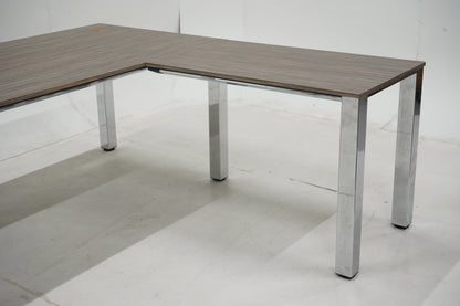 Sedus Temptation kulmatyöpöytä 220 × 190 cm – kromirunko