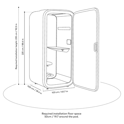 Framery One Compact, musta - Suomen Kalustekeskus