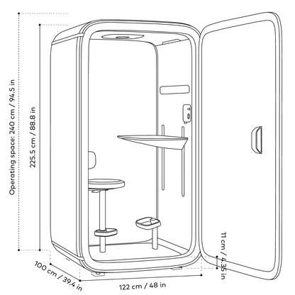 Framery One Essentials, musta - Suomen Kalustekeskus