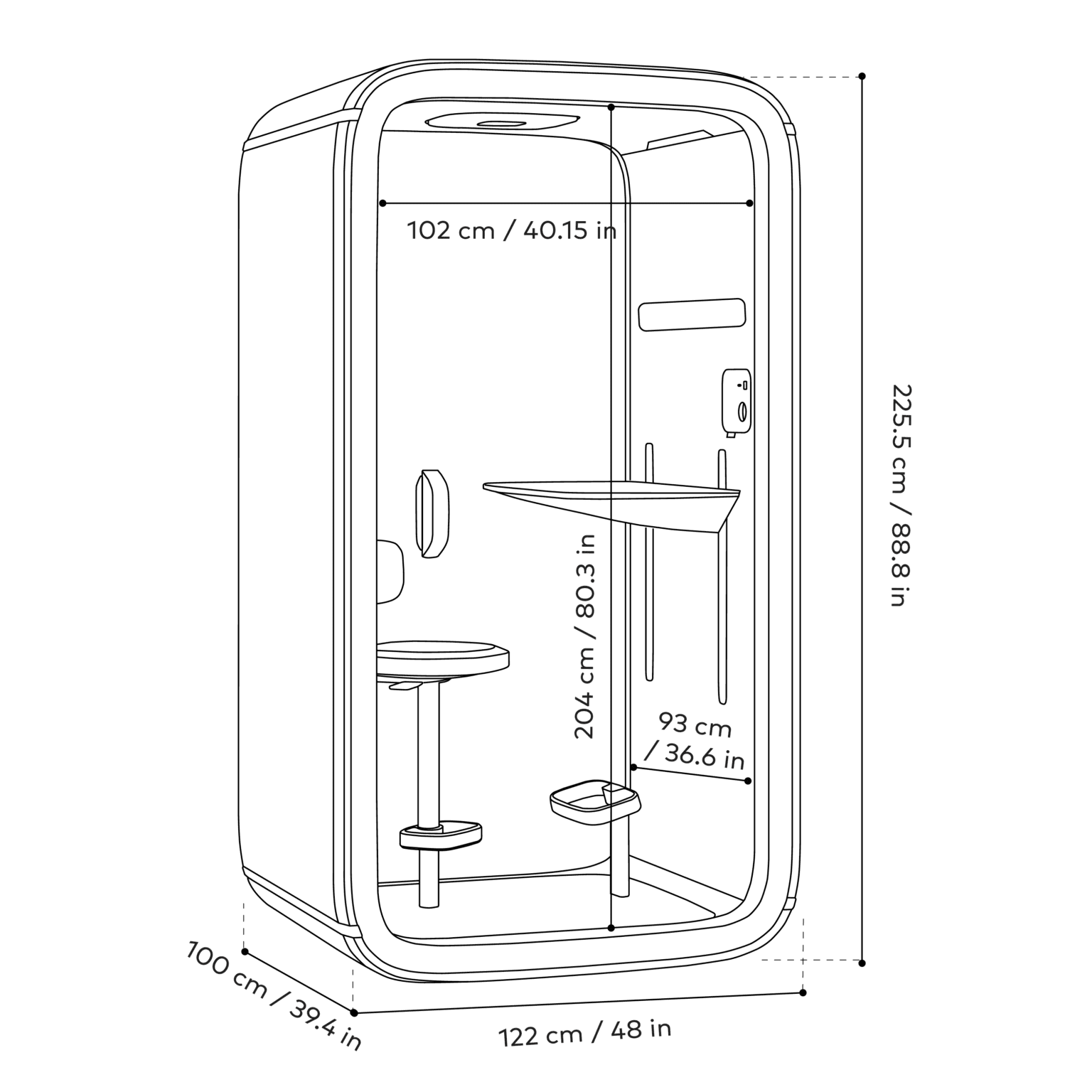 Framery One Essentials, musta - Suomen Kalustekeskus