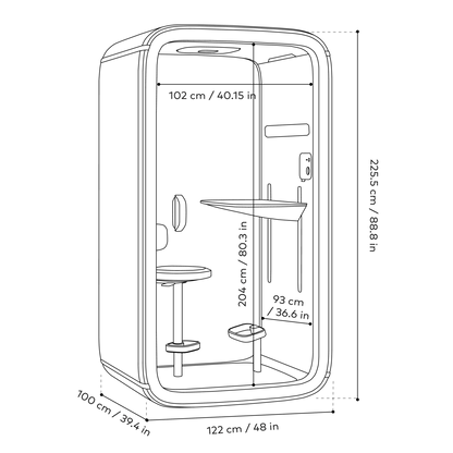 Framery One Essentials, musta - Suomen Kalustekeskus