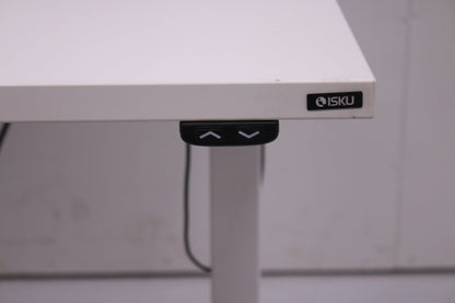 Isku sähköpöytä, valkoinen 140x80 lisävarusteilla - Suomen Kalustekeskus