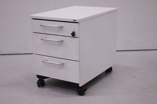 Kinnarps laatikosto kolmeosainen, valkoinen - Suomen Kalustekeskus