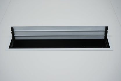 Kinnarps Serie T - neuvottelupöytä 280x120, valkoinen / harmaa - Suomen Kalustekeskus