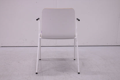 Martela Sola - tuoli käsnojilla, valkoinen / violetti - Suomen Kalustekeskus