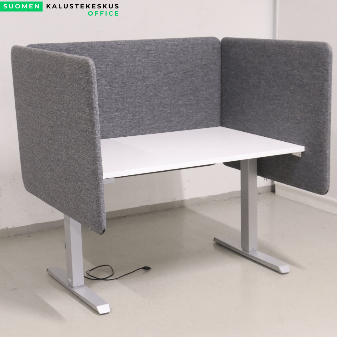 Narbutas harmaa akustoiva pöytäsermi kokonaisuus 120* cm pöytään - Suomen Kalustekeskus