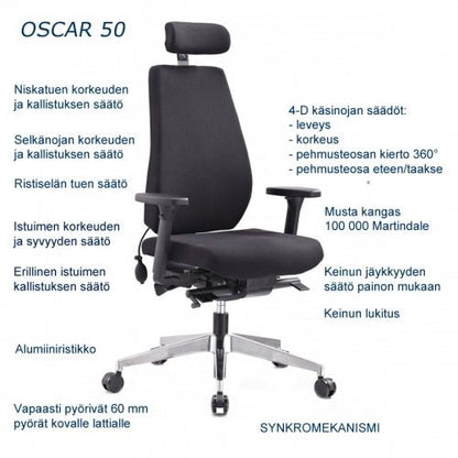 Oscar 50 työtuoli - Suomen Kalustekeskus