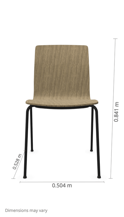 Profim COM tuoli, musta runko, tammi istuin - Suomen Kalustekeskus