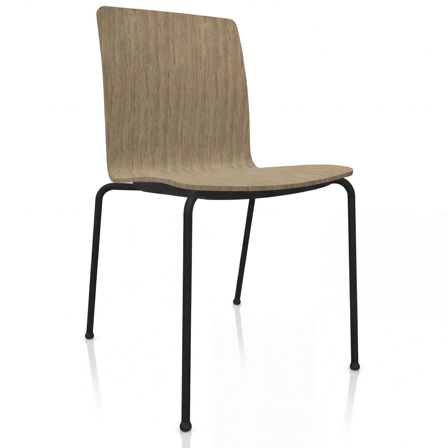 Profim COM tuoli, musta runko, tammi istuin - Suomen Kalustekeskus