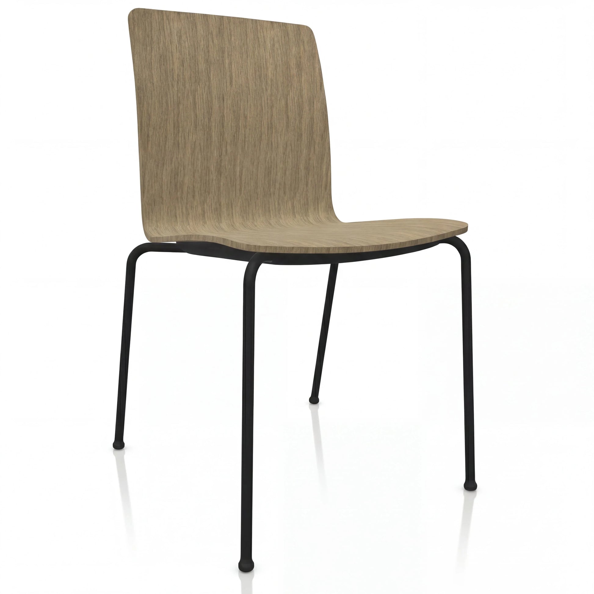 Profim COM tuoli, musta runko, tammi istuin - Suomen Kalustekeskus