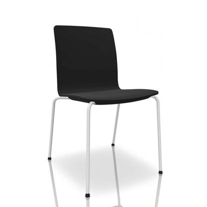 Profim COM tuoli, valkoinen runko, musta istuin - Suomen Kalustekeskus