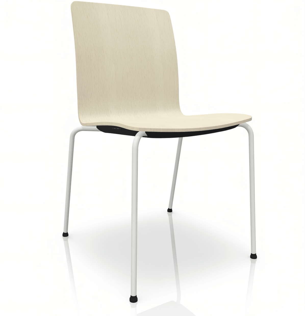 Profim COM tuoli, valkoinen runko, vaalea istuin - Suomen Kalustekeskus