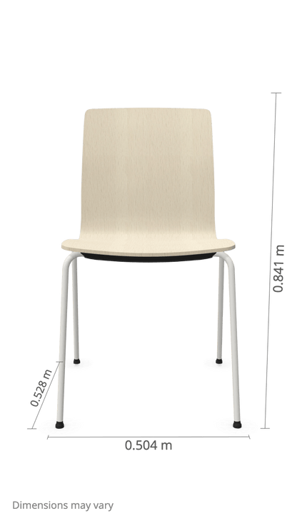 Profim COM tuoli, valkoinen runko, vaalea istuin - Suomen Kalustekeskus