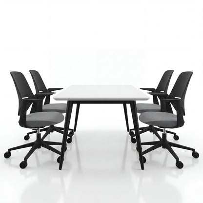 Profim Trillo Pro 20ST tuoli, käsinojat, istuinverhoilu, musta runko - Suomen Kalustekeskus