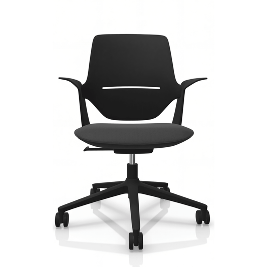 Profim Trillo Pro 20ST tuoli, käsinojat, istuinverhoilu, musta runko - Suomen Kalustekeskus