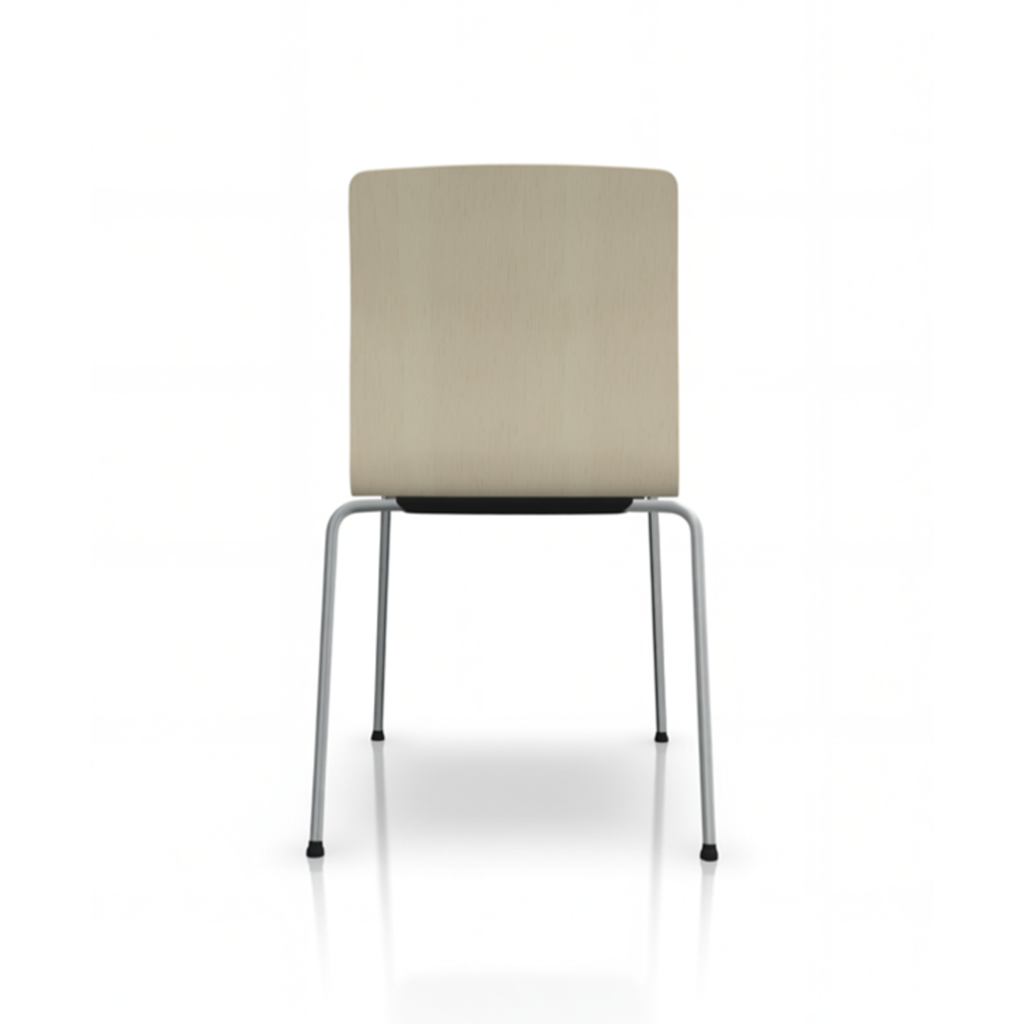 Profim COM tuoli, istuinverhoiltu, harmaa runko, vaaleat puuosat, pinottava