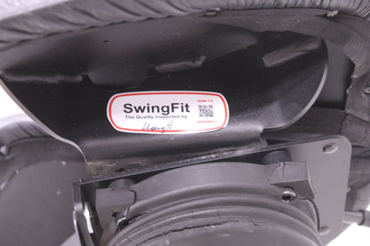 Salli Swingfit satulatuoli, musta nahka / kromi - Suomen Kalustekeskus