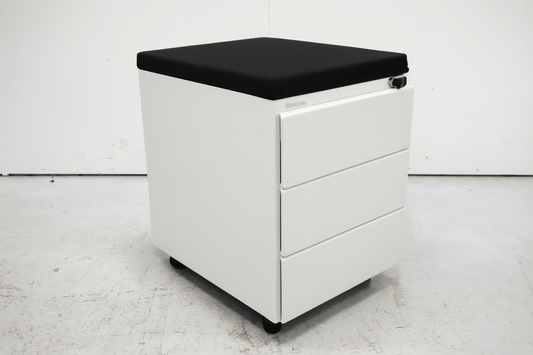 Steelcase 3 - osainen laatikosto valkoinen / musta - Suomen Kalustekeskus