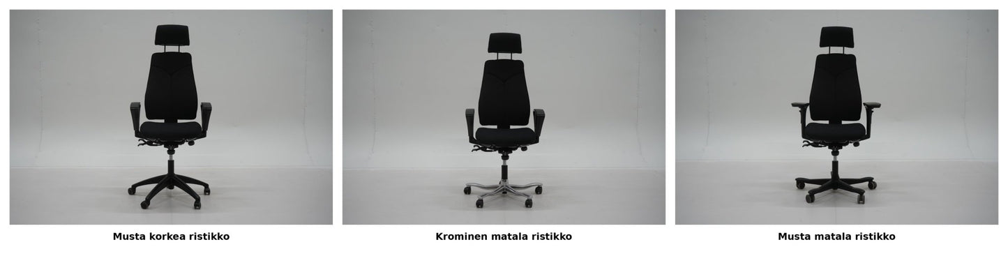 Uudelleenverhoiltu Kinnarps 6000 niskatuella, valitse käsinojat, valitse väri - Suomen Kalustekeskus